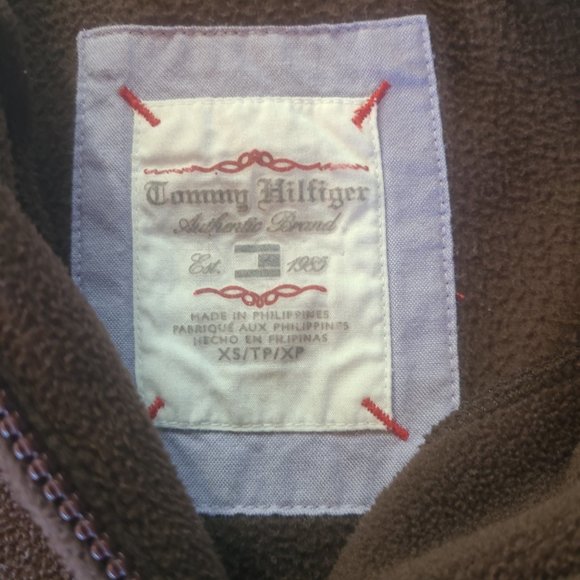 Vintage Tommy Hilfiger Zip Up Fleece Women's Jacket Brown - Size XS - Picture 3 of 3